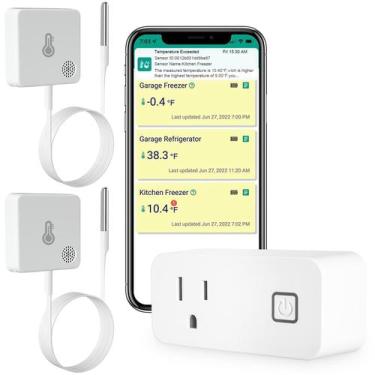 Imagem de Alarme de termômetro WiFi Freezer MOCREO ST5D-H2 com 2 sensores