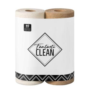 Imagem de Rolo de pano de limpeza Fantasticlean Microfiber, pacote com 60 x 30 c