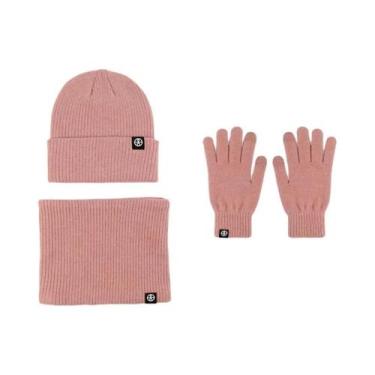 Imagem de Conjunto De Gorro, Luvas E Cachecol Para Inverno Para Homens E Mulhere