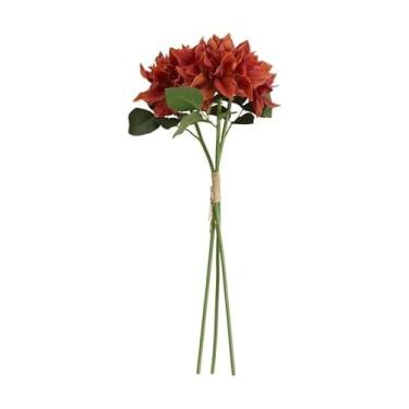 Imagem de Mikasa Copper Mum hastes de flores artificiais, flores falsas para decoração de outono, conjunto de 3, 12 x 12 x 45 cm