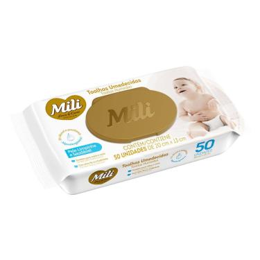 Imagem de Toalhas Umedecidas Mili Love e Care 50 Unidades