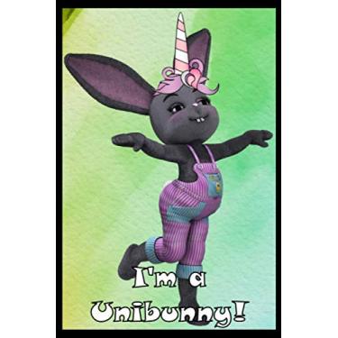 Imagem de Cute Unibunny / Unicorn on original background: 6x9, 201 Pages, Journal, Diary, Sketchbook, Notebook For Girls, Teens