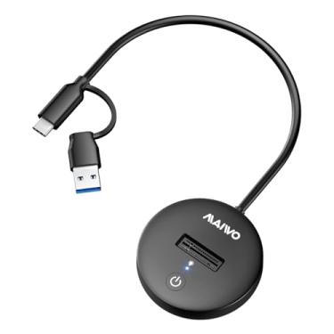 Imagem de MAIWO Base SSD M.2 NVMe, estação de ancoragem SSD PCIe para chave M.2 M, velocidade máxima de 10 Gbps USB 3.1 GEN2x1 com acabamento UASP, capacidade de 4 TB, base USB-C e USB-A NVMe, sem ferramentas