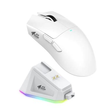 Imagem de ATK SHARK X11 Mouse Gamer, Sensor PixArt PAW3311, 22000 DPI, RGB, Tri-Mode, 63g, Branco