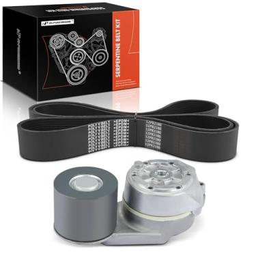 Imagem de A-Premium Kit de correia de transmissão Serpentine com tensor compatível com carros Kenworth & Peterbilt - T2000 2010, T660 2011-2015 2017, T680, T700, T800, W900, 367, 388, 386, 387 2011, 389, 5 79,