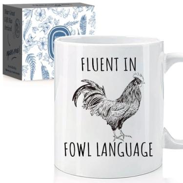 Imagem de Kaimaloke Divertida mordaça fluente em linguagem de galinha, presentes para amantes de galinhas para fazendeiros, presentes de aniversário para mulheres galinhas, mulheres, mãe, melhor amiga, irmã