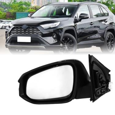 Imagem de Kspeed Espelho lateral de substituição para Toyota RAV4 2013 2014 2015, lado esquerdo do lado do motorista, espelho retrovisor preto com vidro elétrico aquecido e luz de seta de 7 pinos