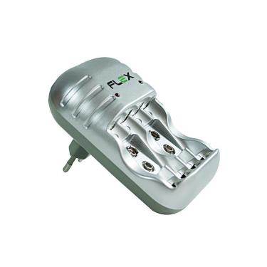 Imagem de Carregador De Pilha Flex Para 4 Pilhas A. Stop Com Inmetro