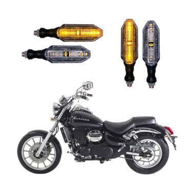 Imagem de KIT 4 Setas Esportivas Pisca de Led Modelo P26 Para Moto DAFRA HORIZON
