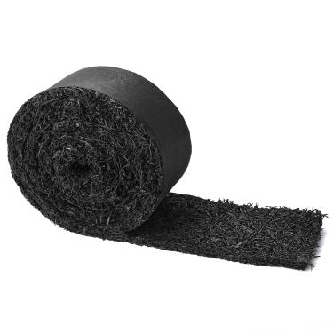 Imagem de Cobertura de borracha reciclada para paisagismo, rolo de tapete de cobertura morta caminho permanente de passarela para exterior preto 351 cm C x 14 cm L - 1 pacote (1)