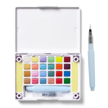 Imagem de CONJ DE AQUARELA ARTISTICO KOI WATER COLORS CAC - 24 CORES MPF - USO PROFISSIONAL