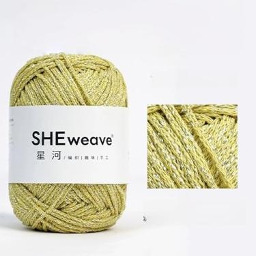 Imagem de Fio de macramê de 1,5 mm, cordão de macramê 100% algodão, fio de crochê 100 programas, fio brilhante brilhante, fio brilhante para crochê, suéter de tricô, cachecol (brilho mostarda)