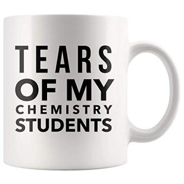 Imagem de Panvola Caneca de café de cerâmica Tears of My Chemistry Students, presente engraçado para professor de ciências, graduação, agradecimento ao professor (325 ml)