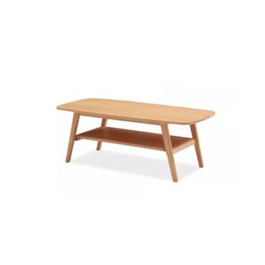 Imagem de Mesa central toda de madeira maciça pequena mesa de centro nórdica simples moderna pequena apartamento sala de estar mesa de chá simples mesa de chá mesa de quarto