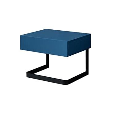 Imagem de ZDJZMGZ Mesa de cabeceira de madeira mesa lateral para quarto gaveta de armazenamento de cabeceira armário de cabeceira mesa de centro prateleira de cabeceira altura 14,96 polegadas mesas de cabeceira