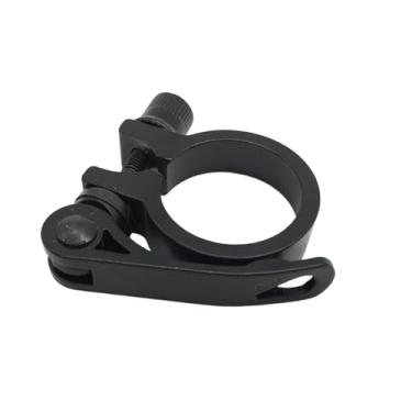 Imagem de Colaxi Grampo de canote de selim de bicicleta de liberação rápida, suprimentos de grampo de canote de selim de bicicleta de alto desempenho, diâmetro interno, Preto