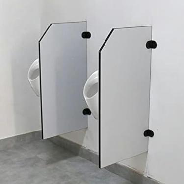 Imagem de Divisória de vaso sanitário para urinol, divisória de banheiro com tela de privacidade para mictório masculino, divisória separadora de sala montada na parede, para escritório em casa, restaurante,
