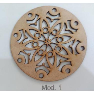 Imagem de Mandala mod.1 MDF cru - Arte telas Brasil, M