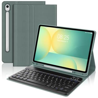 Imagem de Capa de teclado para Samsung Galaxy Tab S10 Lite / S10 FE / S9 FE 10,9 polegadas e S9 11 polegadas capa com teclado, capa magnética destacável com suporte para caneta S para Galaxy Tablet S10 Lite