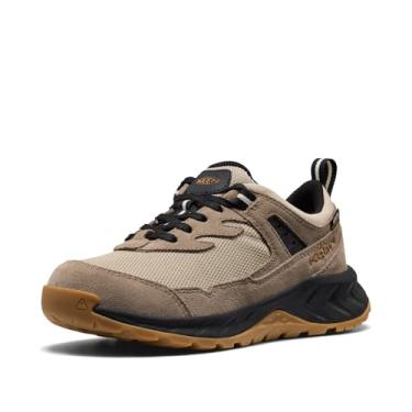 Imagem de KEEN Tênis de caminhada unissex infantil Hightrail de altura baixa, durável, leve, respirável e impermeável, Polimento malhado/carvalho, 17