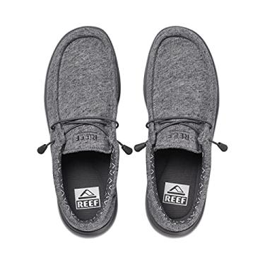Imagem de REEF Sapato masculino Cushion Coast, leve e respirável, palmilha de espuma viscoelástica, Cinza claro, 39