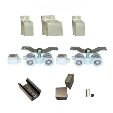 Imagem de Kit para Porta Correr Trilho Dividido Com Acabamento Tampa Completo (1,80mt 90cm)