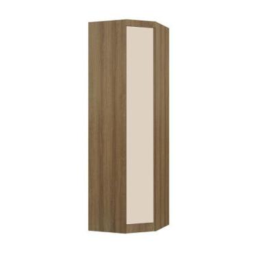 Imagem de Guarda Roupa De Canto Diagonal Modulado 1 Porta 70cm Veneza Luc Avelã 