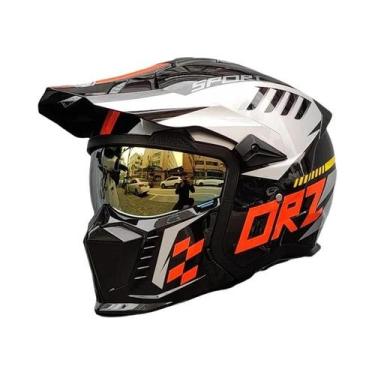 Imagem de Capacete De Motocicleta Retrô Aprovado Pelo DOT Modular Multifuncional