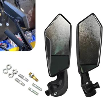 Imagem de Shakas 2 peças de espelhos retrovisores de motocicleta, redutores de ponto cego, espelho lateral refletivo de segurança ajustável, acessórios de modificação de montagem de parafuso M8 M10, para a