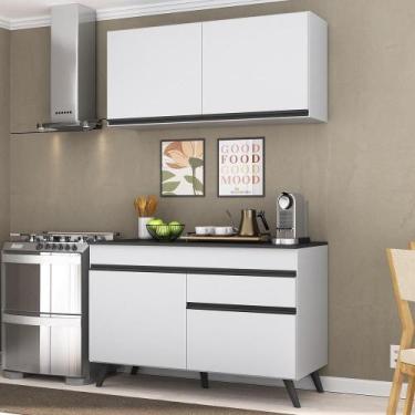 Imagem de Armário De Cozinha Compacta 2 Peças Veneza Branco - MULTIMOVEIS