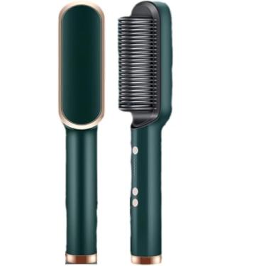 Imagem de Escova Alisadora Bivolt 5 em 1 - Alisa, Hidrata, Modela, Alinha e Anti-Frizz (Verde)