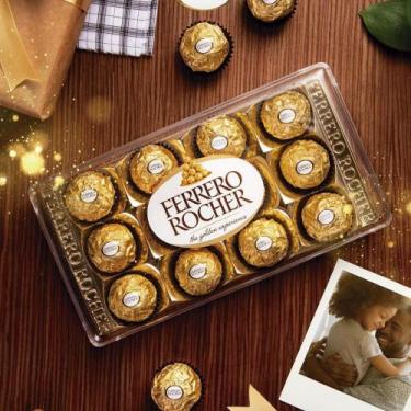 Imagem de Bombom Ferrero Rocher 12 Un Chocolate Ao Leite Avelã Caixa Acrílica 15
