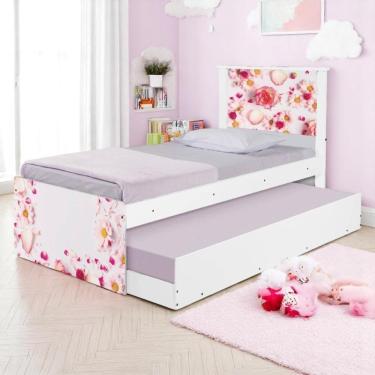 Imagem de Bi Cama Juvenil Zap Com Cabeceira Rosas