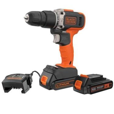 Imagem de Furadeira e Parafusadeira 20v de Impacto à Bateria Black Decker BCD704