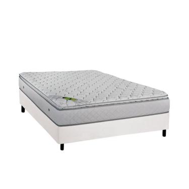 Imagem de Cama Box Casal: Colchão Molas Ensacadas Luckspuma Masterpocket Luck Spring + Base White(138X188)
