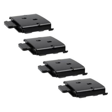 Imagem de T Tulead Suportes de montagem de persianas de metal, suporte de persiana, suporte sem fio, preto, 4 peças com parafusos