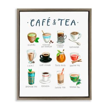 Imagem de Stupell Industries Arte de parede em tela flutuante marrom tipo café e chá, design por Angela Steahling, 21 x 17