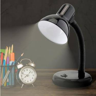 Imagem de Luminaria de Mesa Led, Abajur LumináRia Mesa Base Flexível Dobrável Articulável 110v(Preto)