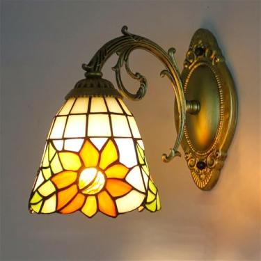 Imagem de Luminária de parede retrô americana LED de luxo e criativa para sala de estar, restaurante, quarto, escritório, casa de campo, hotel, café, bar, corredor, penteadeira, banheiro, espelho (A 1