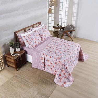 Imagem de Cobre Leito Afeto 400 Fios King 03 Peças 100% Poliéster - Flora