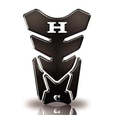 Imagem de Protetor De Tanque Adesivo Moto Cb Twister Cg Honda Carbono Preto Preto