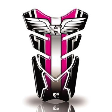 Imagem de Protetor De Tanque Adesivo Moto Cb Twister Cg Honda Asa Rosa