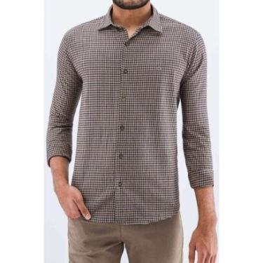 Imagem de Camisa Manga Longa Slim Flanela Ogochi 001514092 Caqui-Masculino