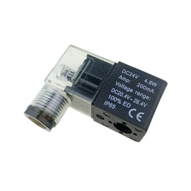 Imagem de Bobina de válvula solenoide pneumática de tensão CC 24V 4V210 3V210