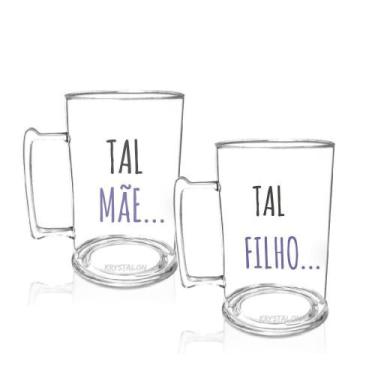 Imagem de Kit 2 Canecas Chopp Dia Das Mães - Tal Mãe, Tal Filho.... - Krystalon