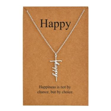 Imagem de Colar com pingente de cruz de fé para mulheres, joias cristãs religiosas, presentes de Dia das Mães, colares para presentes de Natal para familiares e amigos, Medium, Latão, Sem Pedra Preciosa