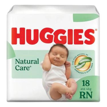 Imagem de Fralda Infantil Huggies Natural Care RN com 18 unidades