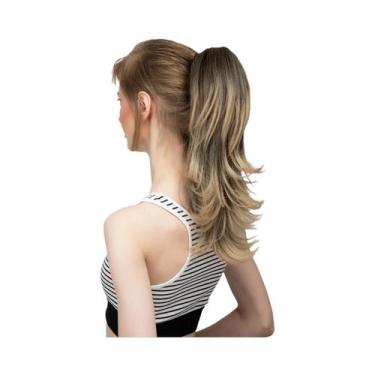 Imagem de Extensões De Cabelo Sintético Em Rabo De Cavalo Com Clipe De 14 Polega