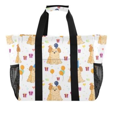 Imagem de Wassud Sacos de mercearia reutilizáveis para cães de festa, bolsa grande, impermeável, organizador de lona para praia, piquenique, lavanderia, viagem