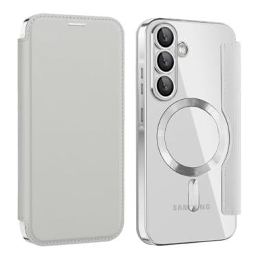 Imagem de LEMAXELERS Capa carteira para Samsung Galaxy A26 5G com suporte para cartão RFID compatível com Magsafe TPU transparente traseira à prova de choque capa protetora para celular para Samsung Galaxy A26